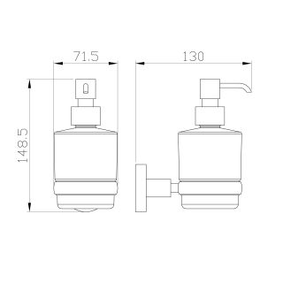 Дозатор для мыла Wonzon & Woghand Easy WW-8133 хром